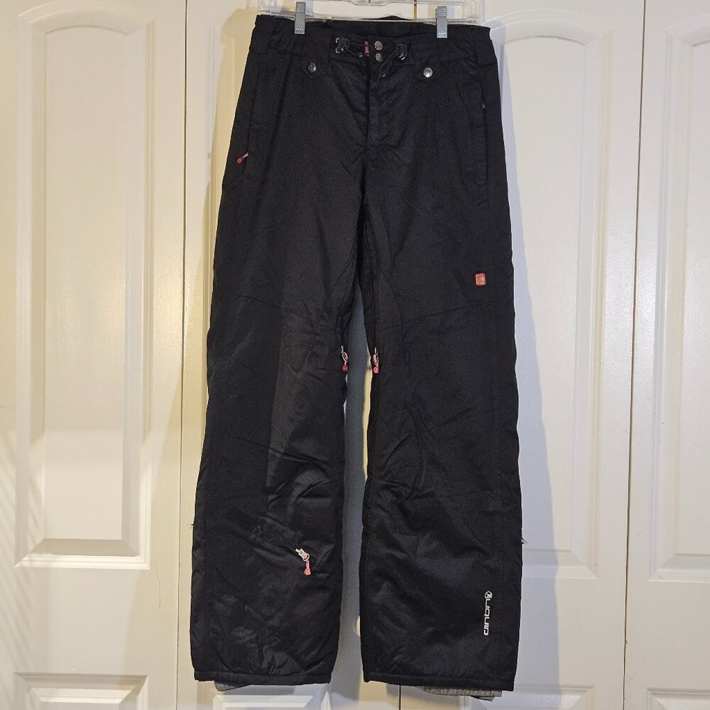 Women's Black Insulated Snow Pants